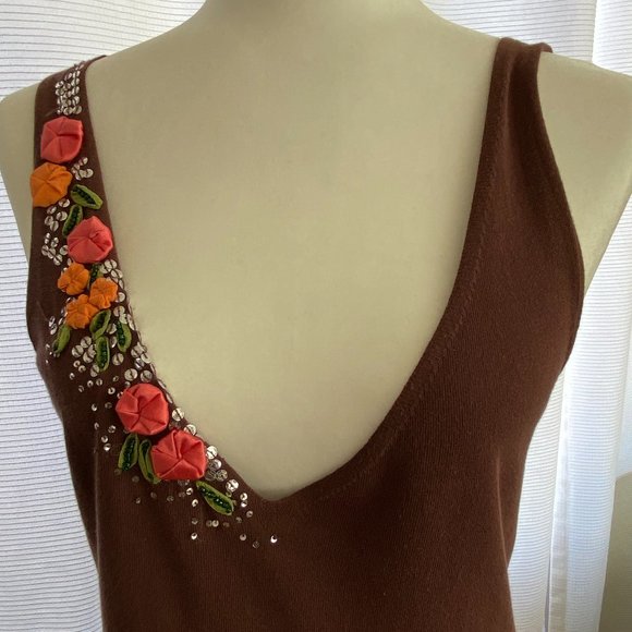 Max Studio Ribbon Embroidered Tank - Picture 7 of 7